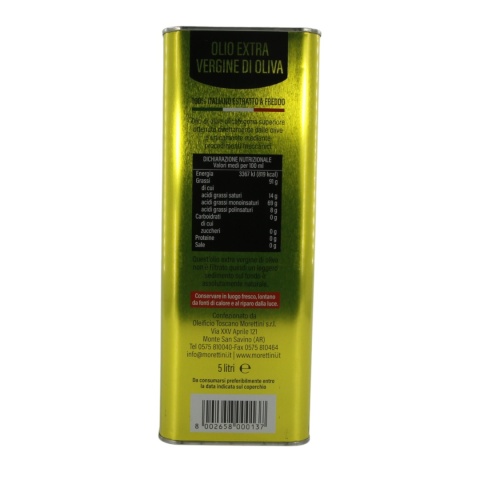 MORETTINI oliwa extra vergine SAN SAVINO puszka 5L Włochy Toskania MORETTINI oliwa extra vergine SAN SAVINO puszka 5L Włochy Toskania