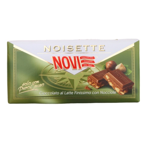 NOVI Czekolada Mleczna z Orzechami Laskowymi 100g NOVI Czekolada Mleczna z Orzechami Laskowymi 100g