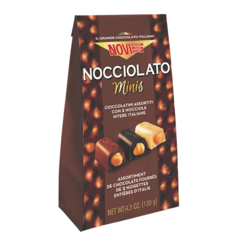 NOVI NOCCIOLATO Włoskie Mini Praliny z Całymi Orzechami Mix 130g NOVI NOCCIOLATO Włoskie Mini Praliny z Całymi Orzechami Mix 130g