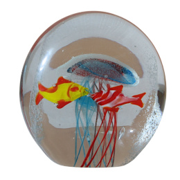 SZKLANA DEKORACJA Akwarium + Meduza 9cm