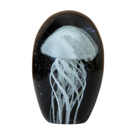 SZKLANA DEKORACJA Czarna + Meduza Biała 11cm