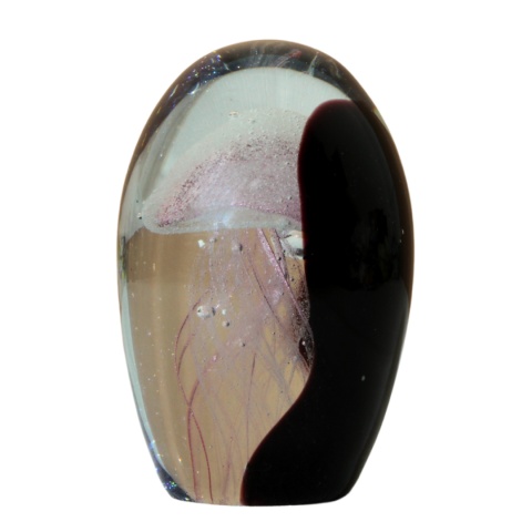 SZKLANA DEKORACJA Czarna + Meduza Różowa 11cm SZKLANA DEKORACJA Czarna + Meduza Różowa 11cm