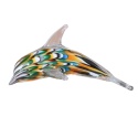 SZKLANA DEKORACJA Delfin Wielobarwny 20cm Typu MURANO