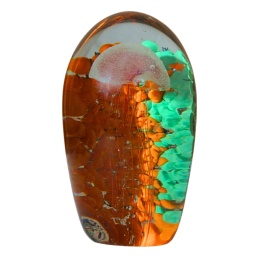 SZKLANA DEKORACJA Dwukolorowa + Meduza 16cm