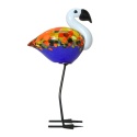 SZKLANA DEKORACJA Flaming Niebieski 26cm Typu MURANO