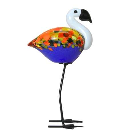 SZKLANA DEKORACJA Flaming Niebieski 26cm Typu MURANO SZKLANA DEKORACJA Flaming Niebieski 26cm Typu MURANO
