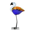 SZKLANA DEKORACJA Flaming Niebieski 26cm Typu MURANO