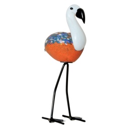 SZKLANA DEKORACJA Flaming Pomarańczowy 26cm Typu MURANO