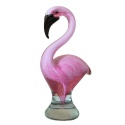 SZKLANA DEKORACJA Flaming Różowy 20cm Typu MURANO