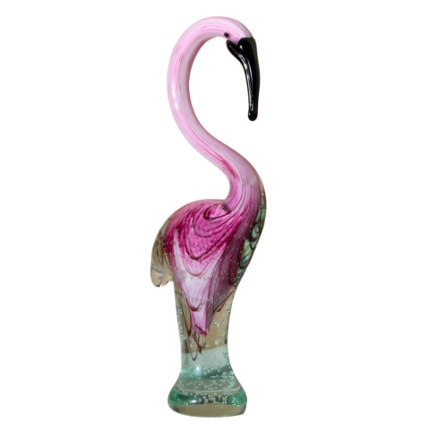 SZKLANA DEKORACJA Flaming Różowy 35cm Typu MURANO SZKLANA DEKORACJA Flaming Różowy 35cm Typu MURANO