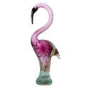 SZKLANA DEKORACJA Flaming Różowy 35cm Typu MURANO