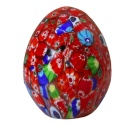 SZKLANA DEKORACJA Jajko Czerwone 10cm Typu MURANO