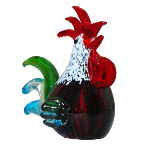 SZKLANA DEKORACJA Kogut Wielobarwny 15cm Typu MURANO SZKLANA DEKORACJA Kogut Wielobarwny 15cm Typu MURANO