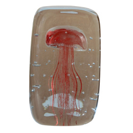 SZKLANA DEKORACJA + Meduza Różowa 13cm