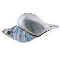 SZKLANA DEKORACJA Muszla Niebieska 24cm Typu MURANO
