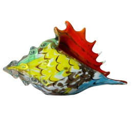SZKLANA DEKORACJA Muszla Wielobarwna 35cm Typu MURANO