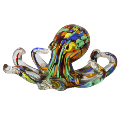 SZKLANA DEKORACJA Ośmiornica Wielobarwna 23cm Typu MURANO SZKLANA DEKORACJA Ośmiornica Wielobarwna 23cm Typu MURANO