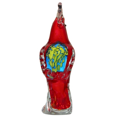 SZKLANA DEKORACJA Papuga Czerwona 20cm Typu MURANO SZKLANA DEKORACJA Papuga Czerwona 20cm Typu MURANO
