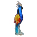 SZKLANA DEKORACJA Papuga Niebieska 23cm Typu MURANO
