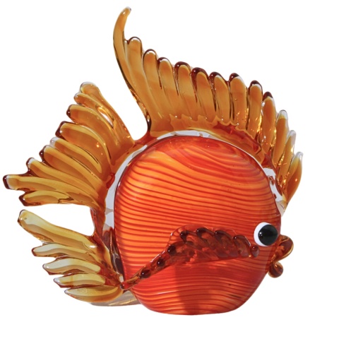 SZKLANA DEKORACJA Ryba Pomarańczowa 21cm Typu MURANO SZKLANA DEKORACJA Ryba Pomarańczowa 21cm Typu MURANO