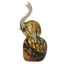 SZKLANA DEKORACJA Słoń Bursztynowy 17cm Typu MURANO