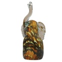 SZKLANA DEKORACJA Słoń Bursztynowy 17cm Typu MURANO