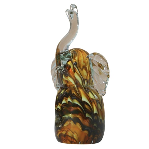 SZKLANA DEKORACJA Słoń Bursztynowy 17cm Typu MURANO SZKLANA DEKORACJA Słoń Bursztynowy 17cm Typu MURANO