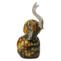 SZKLANA DEKORACJA Słoń Bursztynowy 17cm Typu MURANO
