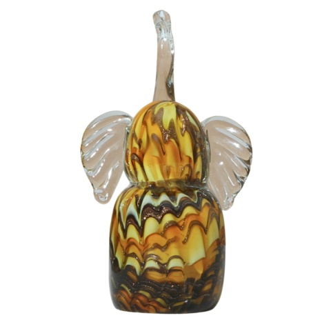 SZKLANA DEKORACJA Słoń Bursztynowy 17cm Typu MURANO SZKLANA DEKORACJA Słoń Bursztynowy 17cm Typu MURANO