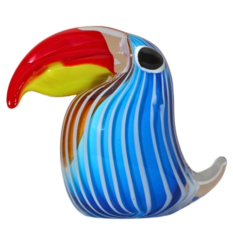 SZKLANA DEKORACJA Tukan Niebieski 19cm Typu MURANO SZKLANA DEKORACJA Tukan Niebieski 19cm Typu MURANO