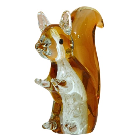 SZKLANA DEKORACJA Wiewiórka Bursztynowa 16cm SZKLANA DEKORACJA Wiewiórka Bursztynowa 16cm