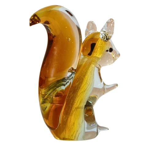 SZKLANA DEKORACJA Wiewiórka Bursztynowa 16cm SZKLANA DEKORACJA Wiewiórka Bursztynowa 16cm