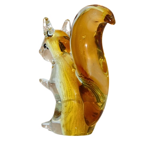 SZKLANA DEKORACJA Wiewiórka Bursztynowa 16cm SZKLANA DEKORACJA Wiewiórka Bursztynowa 16cm