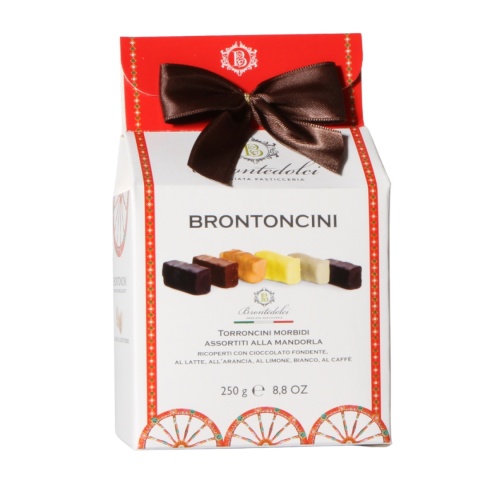 BRONTEDOLCI Mini Nugaty Migdałowe MIX w Polewie Czekoladowej 250g BRONTEDOLCI Mini Nugaty Migdałowe MIX w Polewie Czekoladowej 250g