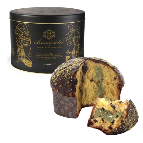 BRONTEDOLCI PANETTONE z Kremem Pistacjowym i Czekoladą 1kg BRONTEDOLCI PANETTONE z Kremem Pistacjowym i Czekoladą 1kg