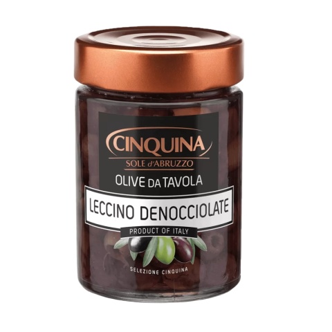 CINQUINA OLIWKI LECCINO BEZ PESTEK w Solance 180g Włochy