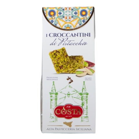 COSTA DOLCI Włoskie Chrupiące Ciastka Pistacjowe Granella Sycylia 120g