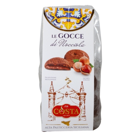 COSTA DOLCI Włoskie Kruche Ciastka z Kremem Orzechowym Sycylia 120g