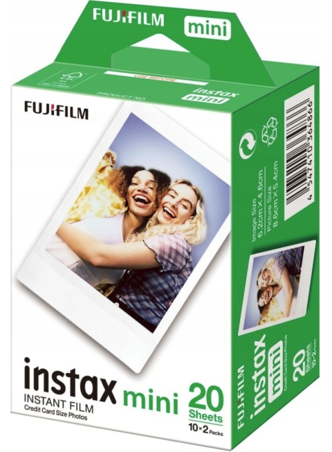 Film Fujifilm Instax mini 20 szt Wkłady Papier fotograficzny do aparatu Film Fujifilm Instax mini 20 szt Wkłady Papier fotograficzny do aparatu