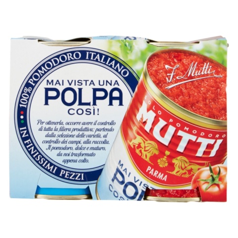 MUTTI POLPA Pulpa Pomidorowa Włoskie Pomidory Drobno Krojone 2x400g