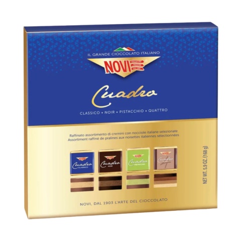 NOVI CUADRO MIX Bombonierka Praliny Włoskie 168g NOVI CUADRO MIX Bombonierka Praliny Włoskie 168g