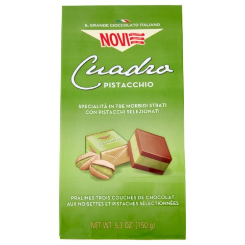 NOVI CUADRO Pistacchio Włoskie Czekoladki 150g NOVI CUADRO Pistacchio Włoskie Czekoladki 150g