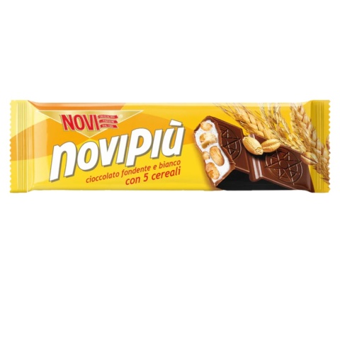 NOVI PIU Baton Gorzka Czekolada 5 Zbóż 28g NOVI PIU Baton Gorzka Czekolada 5 Zbóż 28g