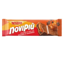 NOVI PIU Czekoladowy Baton z Karmelem i Ciasteczkami 35g