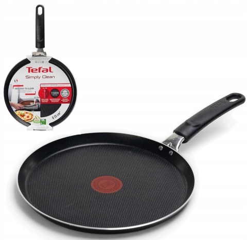 Patelnia do naleśników TEFAL Simply Clean 25 cm Tytanowa non-stick B5671053